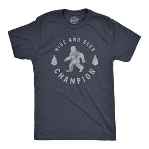 Hide and Seek Champion Graphic T-Shirt Funny Bigfoot Tee